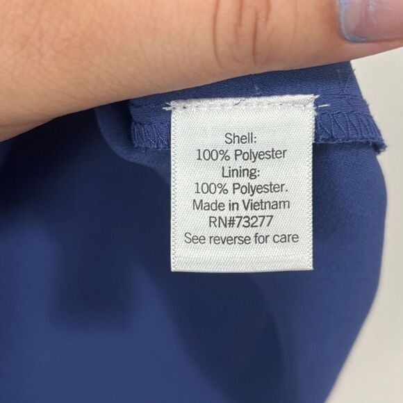 Nine West Blue Career Business casual Shell Top NWT Petite XS - Picture 5 of 6